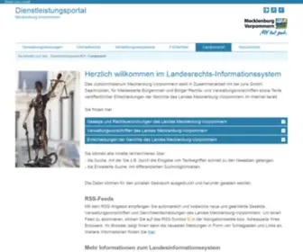 Landesrecht-MV.de(Dienstleistungsportal M) Screenshot