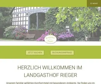 Landgasthof-Rieger.de(Familie Rieger im Hotel & Restaurant Landgasthof Rieger in Dangenstorf) Screenshot