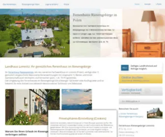 Landhaus-Lomnitz.de(Ferienhaus Riesengebirge Polen) Screenshot