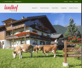 Landhof.it(Landhof in Südtirol) Screenshot