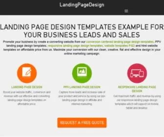 Landingpagedesign.biz(Landing page design templates to boost your business) Screenshot