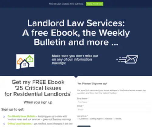 Landlordlawinfo.co.uk(25 Critical Issues for Landlords) Screenshot