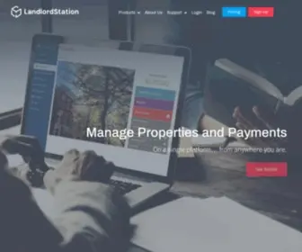 Landlordstation.com(The comprehensive property management software offered by) Screenshot