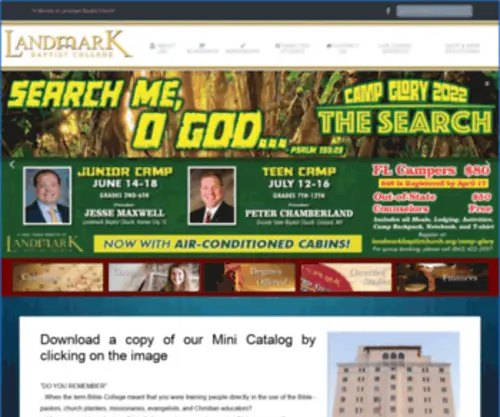 Landmarkbaptistcollege.com(Landmark Baptist College) Screenshot