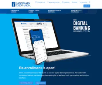 Landmarkcu.com(Landmark Credit Union) Screenshot