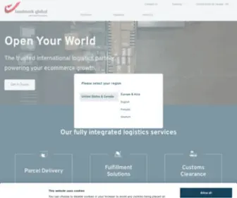 Landmarkglobal.com(International Parcel Delivery & Logistics) Screenshot
