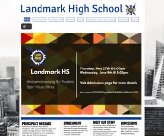 Landmarkhs.org(High School) Screenshot