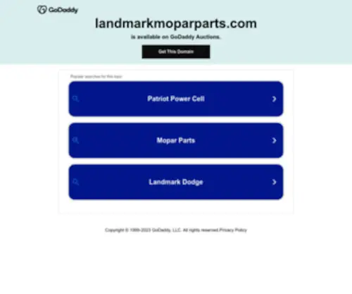 Landmarkmoparparts.com(Shop MOPAR Parts & Accessories Online) Screenshot