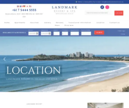 Landmarkresort.com.au(Landmark Resort Mooloolaba) Screenshot