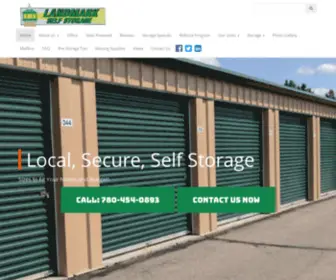 Landmarkstorage.ca(Self Storage Edmonton) Screenshot