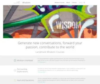 Landmarkwisdomcourses.com(Landmark Wisdom Courses for Landmark Forum graduates) Screenshot