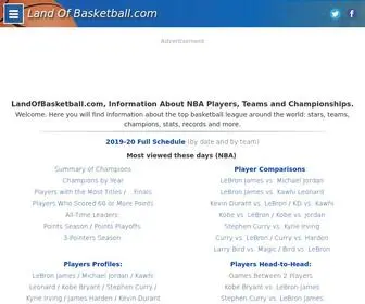 Landofbasketball.com(Information about the top basketball league around the world) Screenshot