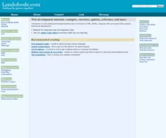 Landofcode.com(Web development tutorials for HTML) Screenshot