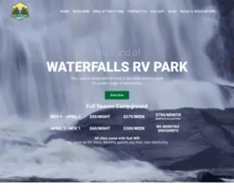 Landofwaterfallsrv.com(The Land of Waterfalls RV Park) Screenshot