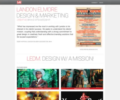 Landonelmore.com(Landon Elmore Design & Marketing) Screenshot
