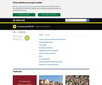 Landregistry.gov.uk(We register the ownership of land and property in England and Wales. HM Land Registry) Screenshot