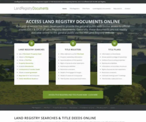 Landregistrydocuments.co.uk(Land Registry Searches) Screenshot