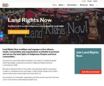 Landrightsnow.org(Land Rights Now) Screenshot