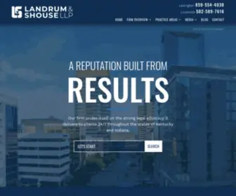 Landrumshouse.com(Lexington and Louisville Civil And Business Litigation Attorneys) Screenshot