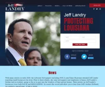 Landryforlouisiana.com(OFFICIAL campaign website for Louisiana Attorney General Jeff Landry) Screenshot