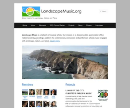 Landscapemusic.org(Landscape music) Screenshot