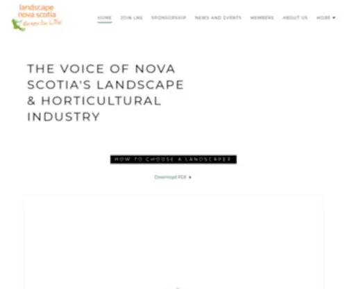 Landscapenovascotia.ca(Landscape Nova Scotia) Screenshot