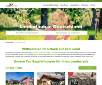 Landsichten.de(Bauernhofurlaub und Urlaub auf dem Land in Deutschland) Screenshot