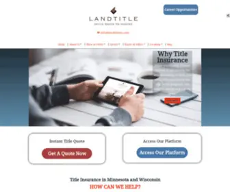 Landtitleinc.com(Title Insurance in Ramsey County) Screenshot