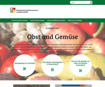 Landwirtschaft.de(Bundesinformationszentrum Landwirtschaft) Screenshot