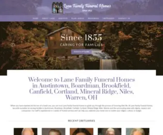 Lanefuneralhomes.com(Austintown, Boardman, Brookfield, Canfield, Cortland, Mineral Ridge, Niles, Warren, OH Funeral Home & Cremation) Screenshot