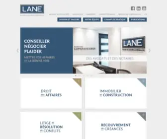 Lanelegal.com(Bienvenue sur le site web de la firme LANE) Screenshot