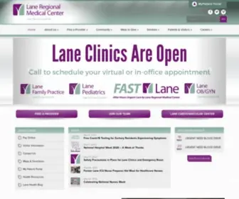 Lanermc.org(Lane Regional Medical Center) Screenshot
