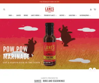 Lanesbbq.com(Barbecue Rubs & Sauces) Screenshot