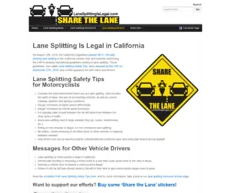 Lanesplittingislegal.com(CHP issues official guidelines) Screenshot