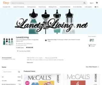 Lanetzliving.net(Sewing Patterns) Screenshot