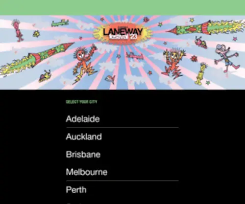Lanewayfestival.com.au(Laneway Festival '20 Home) Screenshot