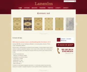 Lanexim.ro(Magazin online de covoare și traverse de lână) Screenshot