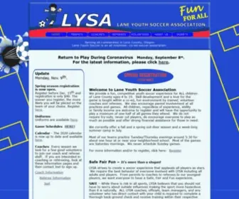 Laneyouthsoccer.org(LYSA) Screenshot