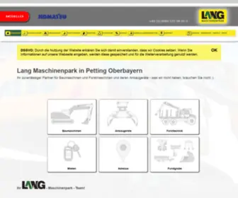 Lang-Maschinenpark.de(Lang Maschinenpark) Screenshot