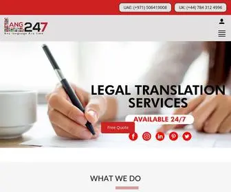 Lang247.com(Translation Services Dubai) Screenshot