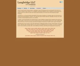 Langbridge.com(US Premier Translation and Interpreting Company) Screenshot