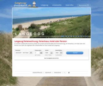 Langeoog-Unterkunft.de(Ferienwohnung, Ferienhaus oder Hotel) Screenshot