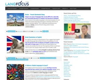 Langfocus.com(Language learning) Screenshot