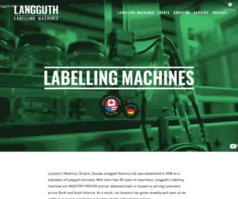 Langguth-America.com(Langguth America Labeling Machines) Screenshot