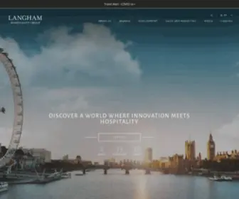 Langhamhospitalitygroup.com(International Luxury Hotel Chains) Screenshot