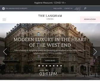 Langhamhotels.com(Luxury Hotels Collection) Screenshot