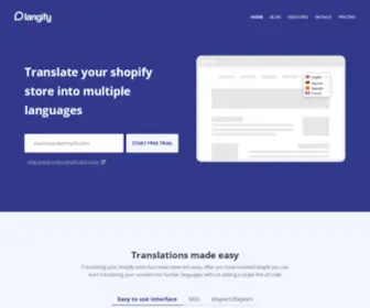 Langify-APP.com(Multilingual Shopify Stores) Screenshot