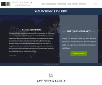 Langleybanack.com(San Antonio Attorneys & Counselors at Law) Screenshot