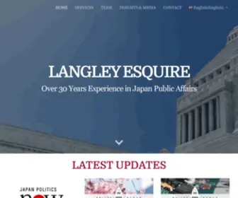 Langleyesquire.com(Tokyo-based Langley Esquire) Screenshot