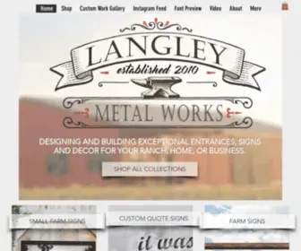 Langleymetalworks.com(Custom Metal Signs) Screenshot